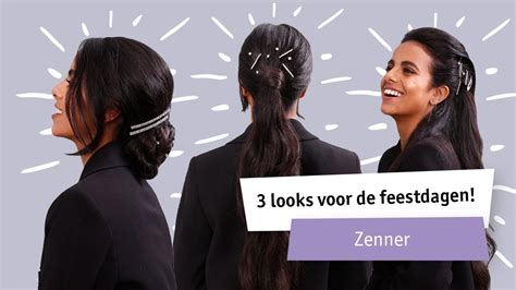 3 feestelijke hairlooks met schuifspeldjes van Zenner.